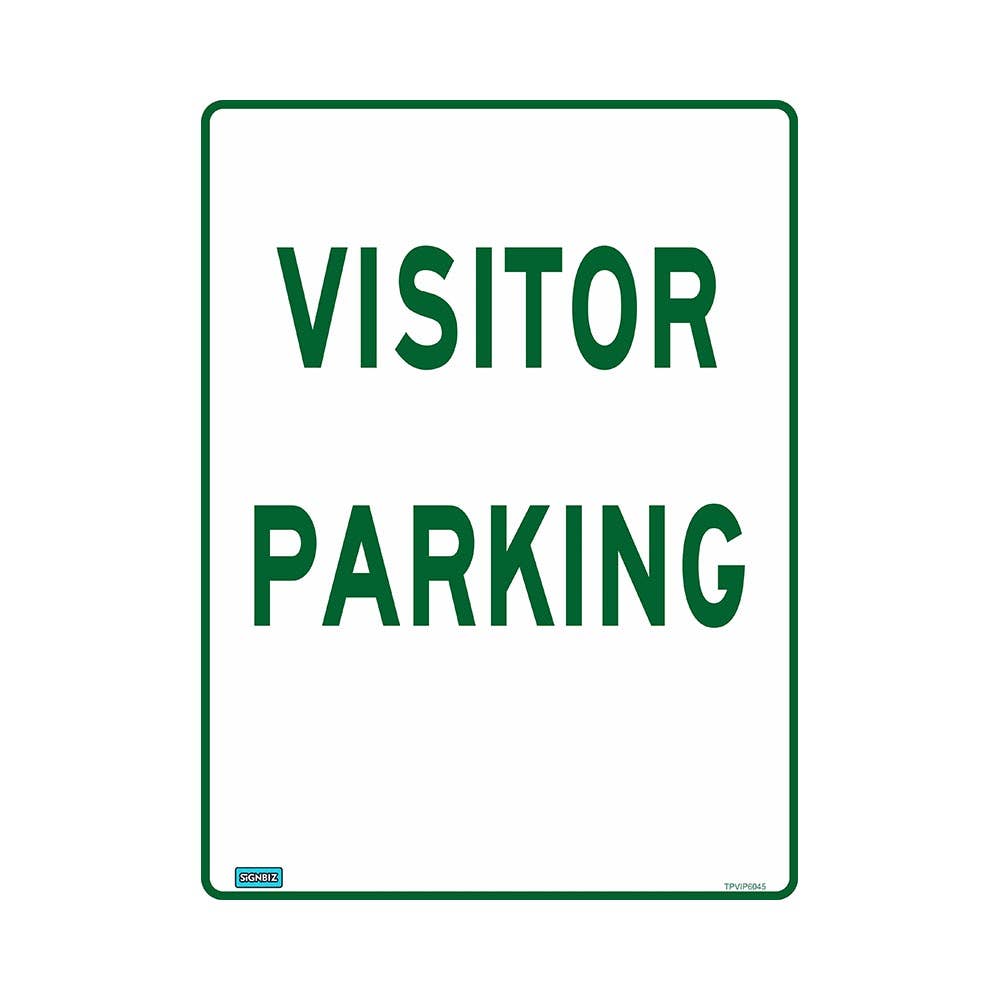 Sign Visitor Parking 450x600 Non-reflective Aluminium_500147_TPVIP6045