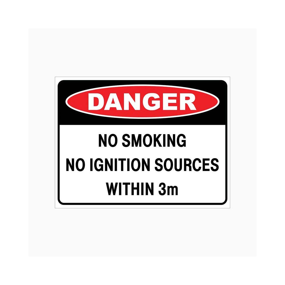 Sticker Danger No Smoking No Ignition Sources Within 3 Metres 450x300_504283_DNSN14530A