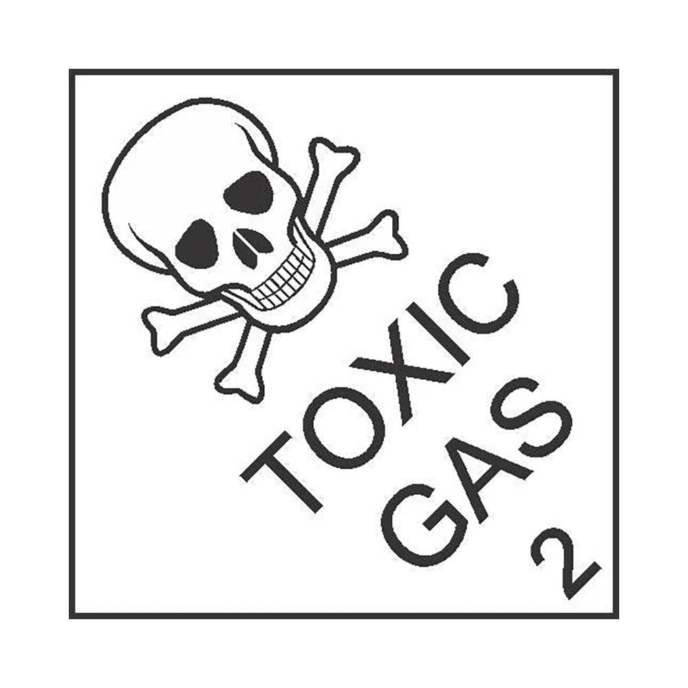 Sign TOXIC GAS 2 Diamond 270 X 270mm Vinyl_508305_DGTOG2727M
