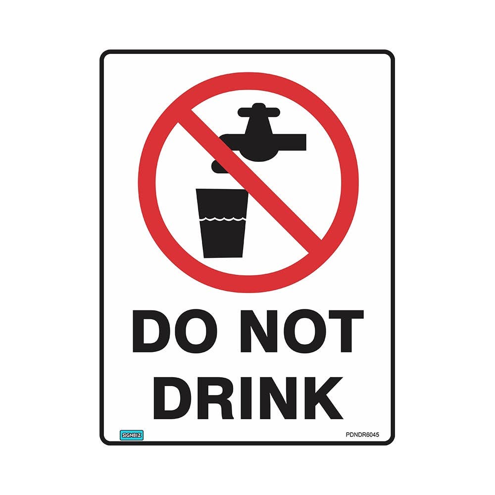 Sign Metal DO NOT DRINK 300X X 225MM_508622_PDNDR3022