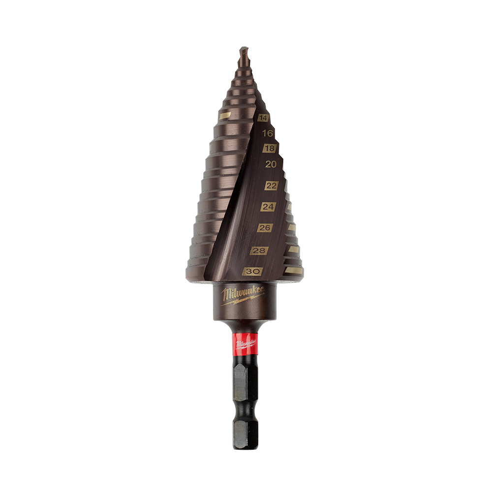 SHOCKWAVE STEP DRILL 4-30MM 10 HOLE MILWAUKEE 514397 48899265
