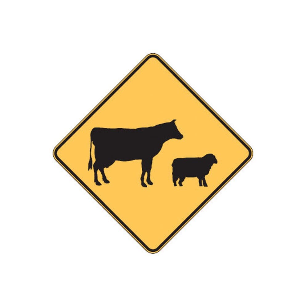 Sign Metal CL 2 Reflective 600 X 600 Live Stock Symbol 514663 844642