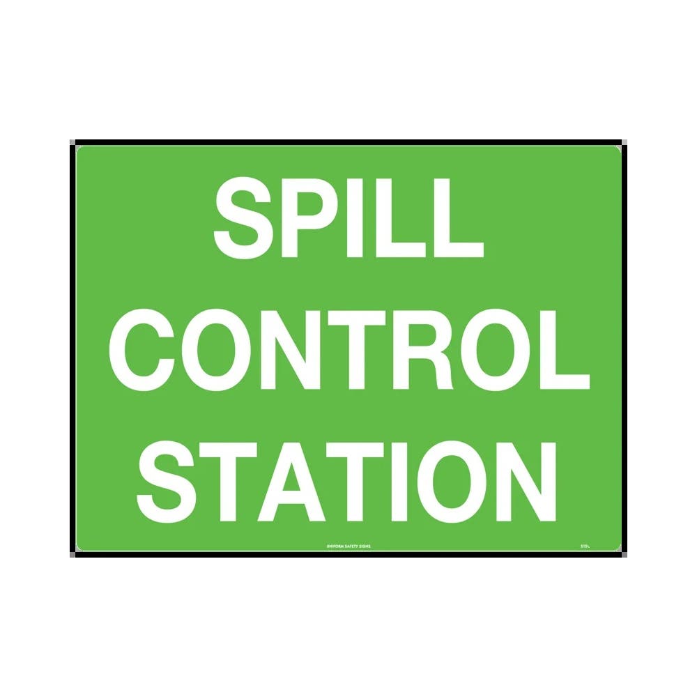 Sign SPILL CONTROL STATION 450 x 300mm Metal 311470_311470_515LSM