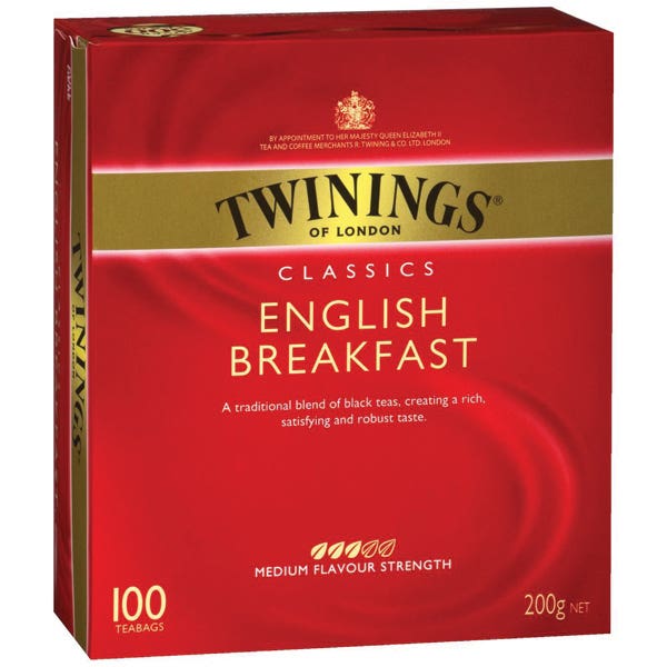 Twinings Tea Bags English Breakfast Pack 100 87001046 80058