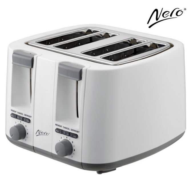 Nero 4 Slice Toaster White 530068101 746052