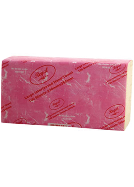 Regal Interleaved Hand Towel R24100A 100 Sheet 36.5x23x6cm Pack 24_87001105_R24100A