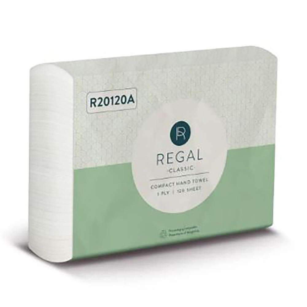 Regal Hand Towel Compact 120 Sheet 24.5X19X5cm Ctn 20 530267500 R20120A