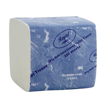 Regal Interleaved Toilet Tissue 2 Ply 250 Sheet Carton 36_530276700_IT2502