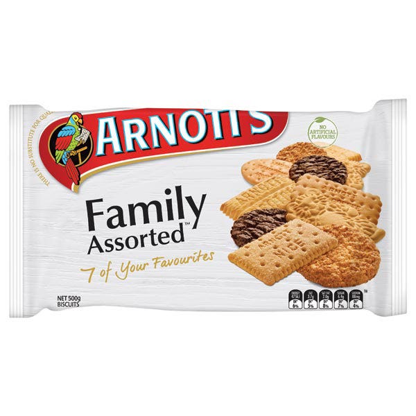 Arnotts Biscuits Family Assorted 500g 87000100 988538