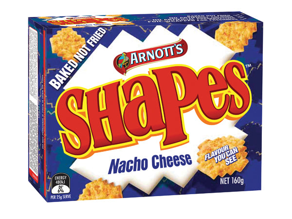 Arnotts Biscuits Shapes Nacho Cheese 160g_87000140_115240