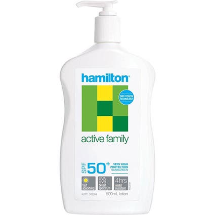 Hamilton Sunscreen Active Family Lotion Spf50+ 500Ml Pump 1038904 7225KP