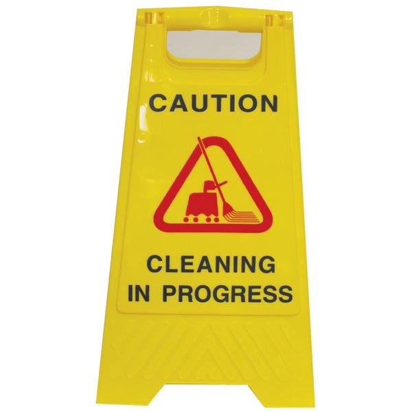 Cleanlink Safety Sign Cleaning In Progress 32X31X65cm Yellow 1020161 12051