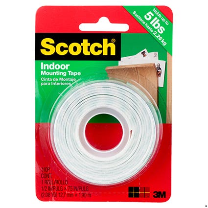 Scotch 110 Double Sided Hd Foam Mounting Tape 12.7mmx1.9M 38978900 SCT70009118061