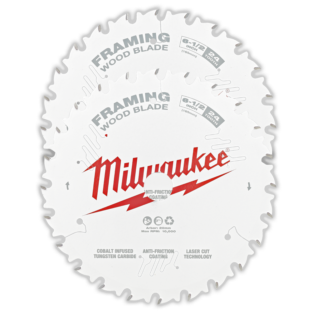 165m 6-1/2'' 24T Wood Circular Saw Blade Framing 2 Pack 544871 48418621