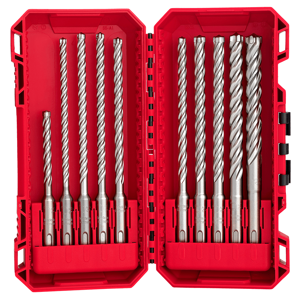 SDS Plus MX4 4-cut Drill Bit 10PC Set Milwaukee 596741 49323557