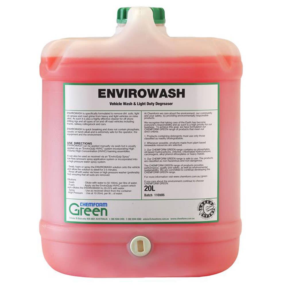 Wash + Degreaser Vehicle Heavy Duty Non Phosphate Envirowash 20L 60012108 ENVIROWASH.20