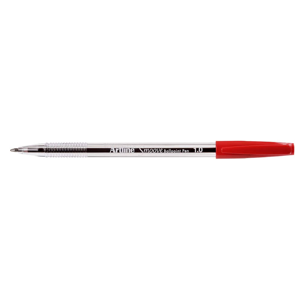 Pen Ballpoint 8210 Medium Red Pk 12 Artline 60014014 182102