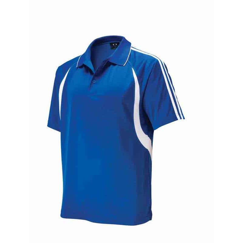 Shirt Polo Short Sleeve Polyester 165gsm Flash Royal/White 2XL Biz 60015791 P3010-ROY/WHT-2XL