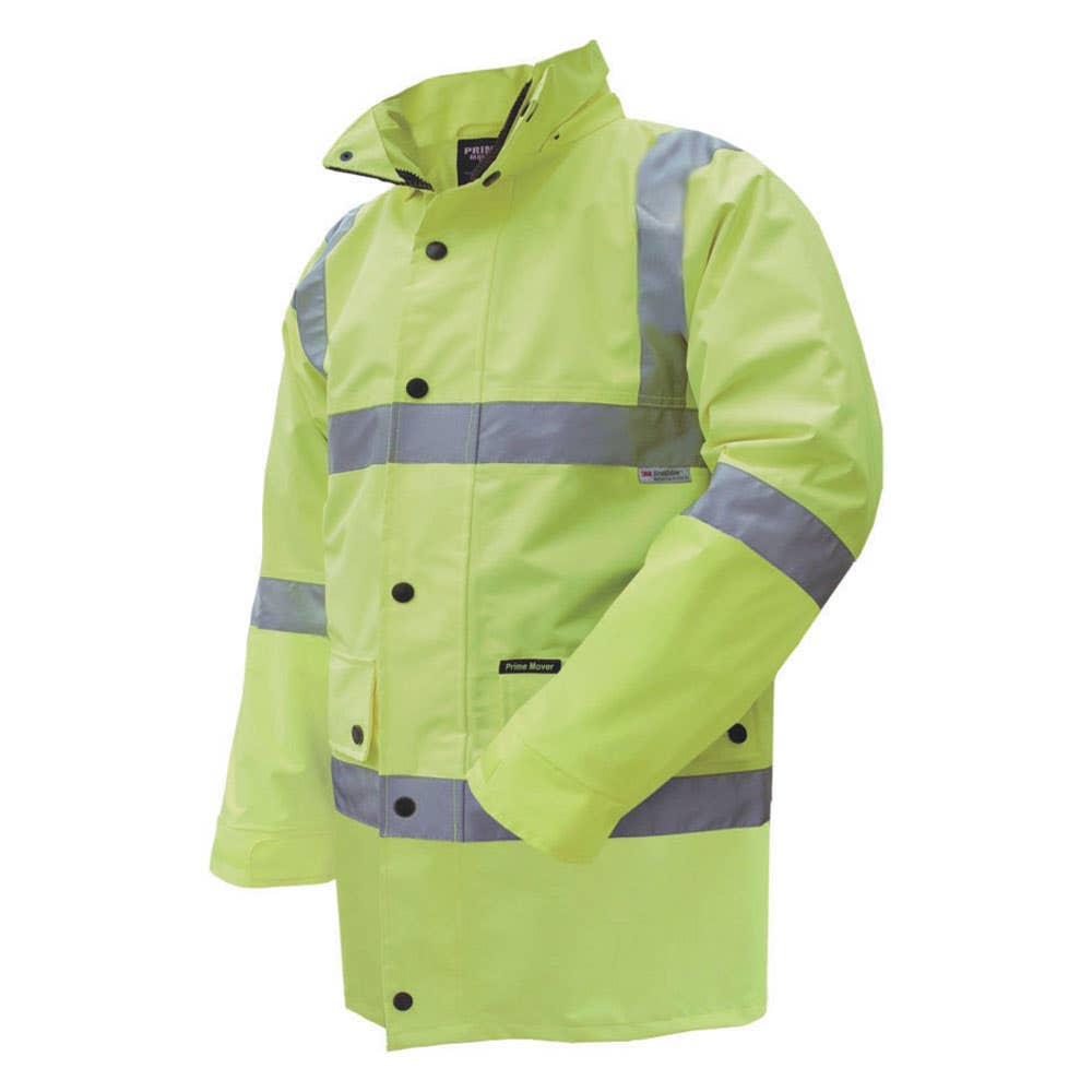 Jacket Wet Weather Hi Vis 3M Tape FHV306 Prime Mover FHV306