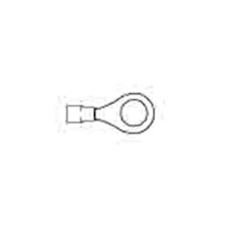 Terminal Ring Single Grip Insulated 0.5-1.6mm2 10mm Red Cabac Pk 50 60018071 RT1.25-10