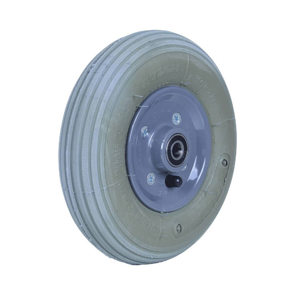 Wheel Rubber Pneumatic On Plastic Centre 200 x 50mm Q Ball 60018846 200X50RIB-PQ12