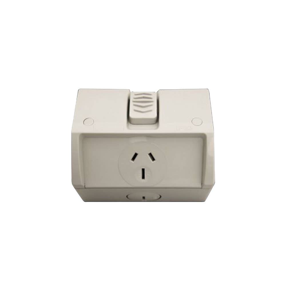 Powerpoint 1 Outlet 10A 250V Weatherproof IP53 60019935 WPGPO1
