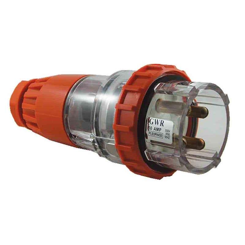 Plug Straight 10A 500V 4 Round Pin IP66 60019941 PLS410