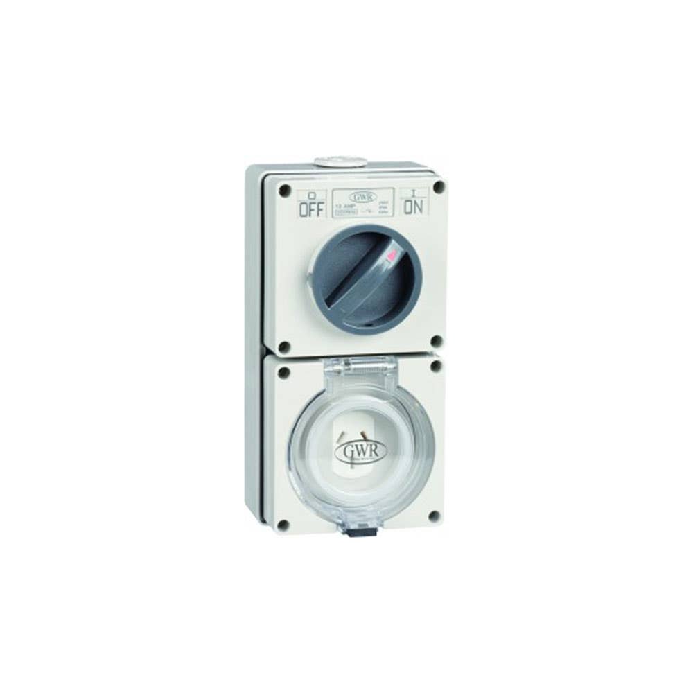 Socket Outlet Fixed 10A 250V 3 Flat Pin IP66 60019951 CO1PH10