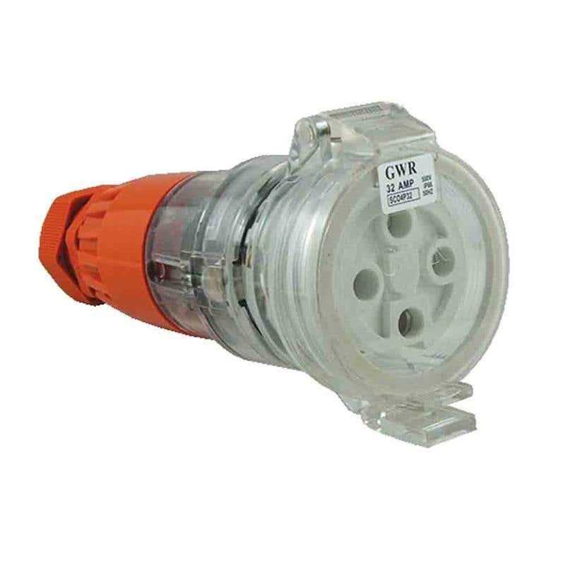 Extension Socket 10A 4 Round Pin 500V 66IP 60019965 SCO4P10