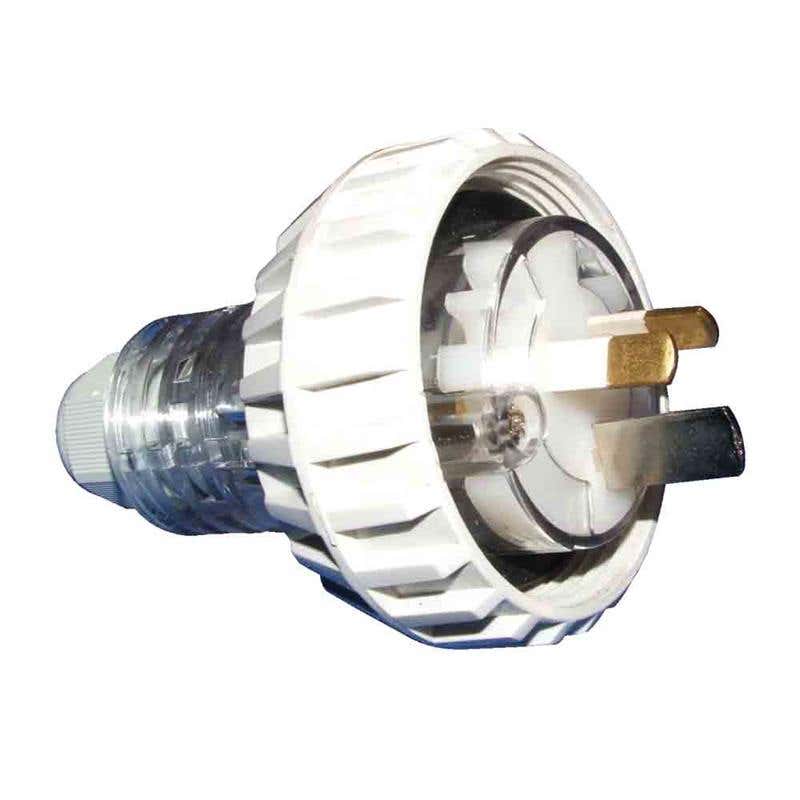 Plug Straight 10A 250V 3 Flat Pin IP66 60019971 PL1PH10