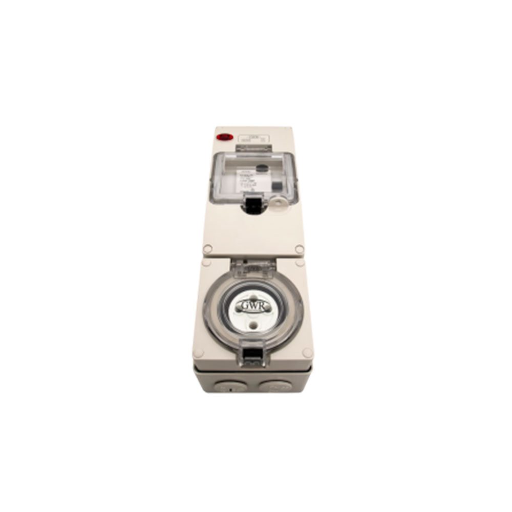 Powerpoint 1 Outlet 20A 500V 4 Round Pin RCD Protected IP66 Uniquip_60019982_CO3P420RCD