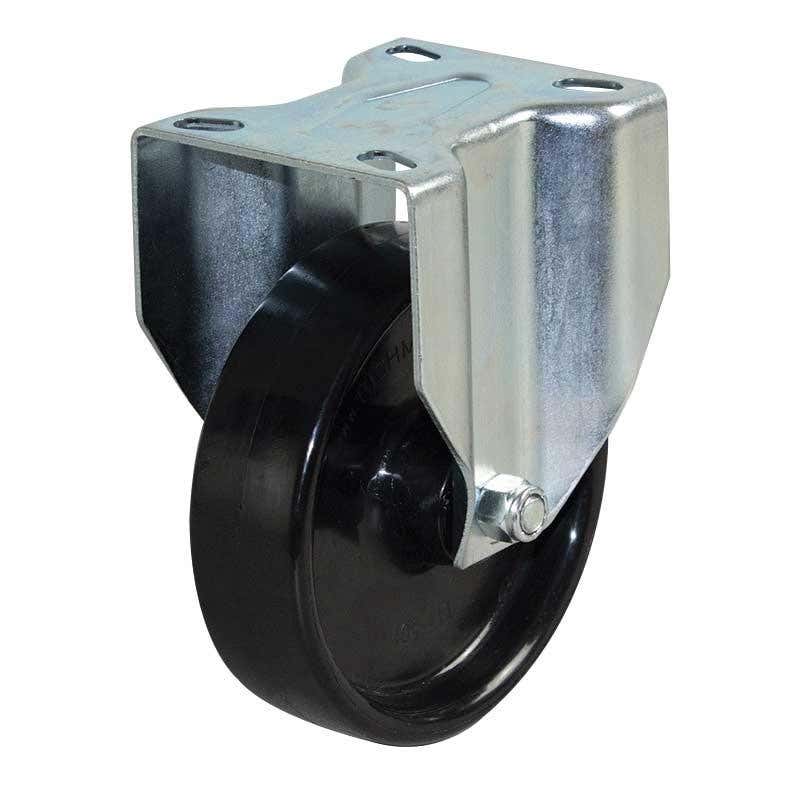 Castor Fixed 125 x 35mm Rubber Black M Core 150kg 60021123 R5033