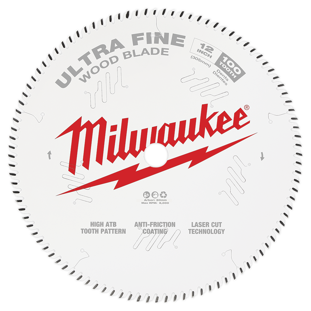 Milwaukee 305mm (12) 100T Wood Circular Saw Blade Ultra Fine 48408228 600275 48408228