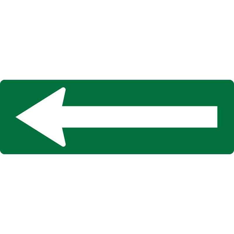 Sign White Arrow 150 x 450mm On Green Background Metal 60034359 PS31M