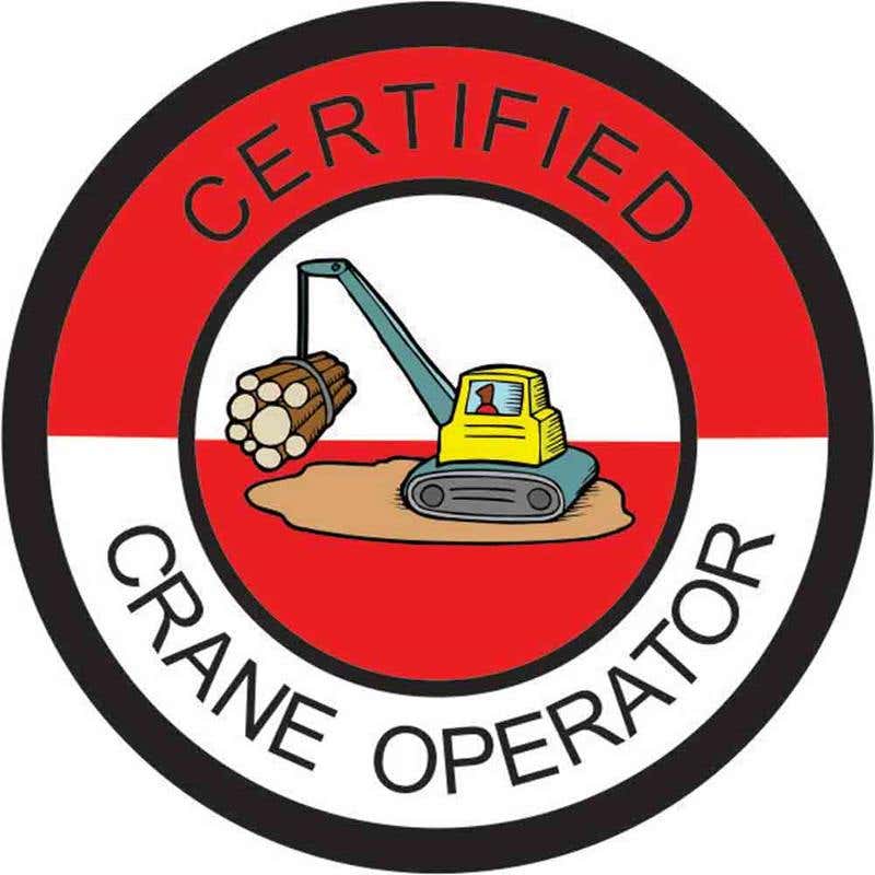 Decal 52mm Hard Hat Self Adhesive Certified Crane Operator 60038793 HHMCCO