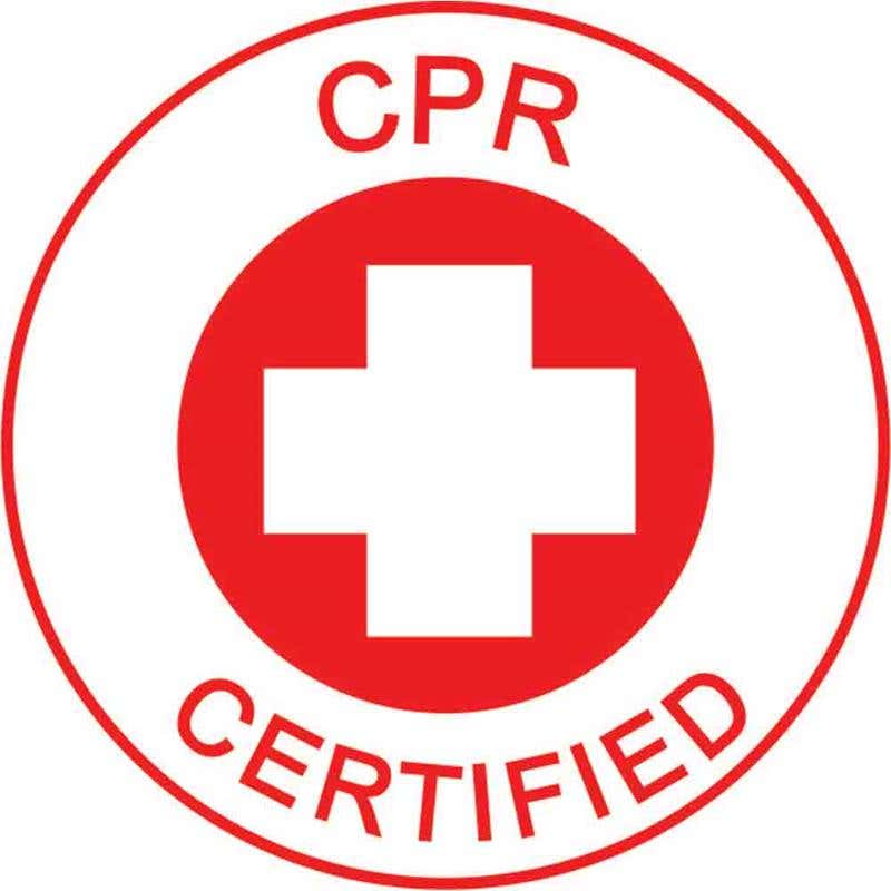 Decal 52mm Hard Hat Self Adhesive ERT CPR Certified 60038795 HHMCPR