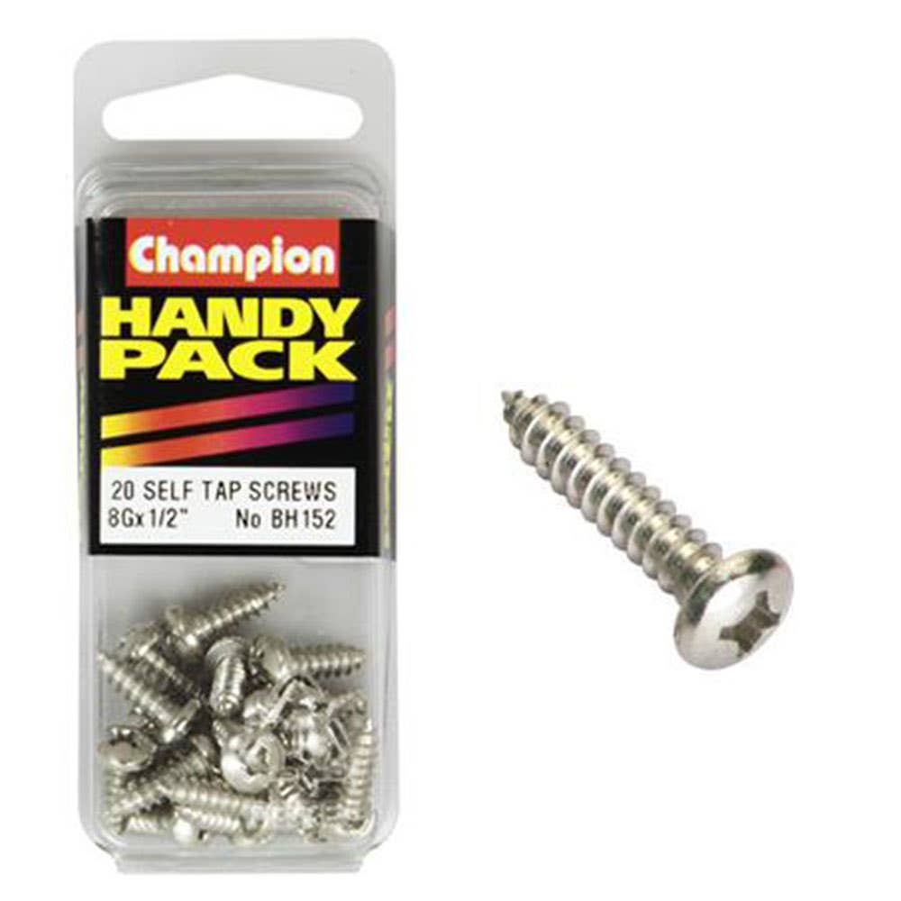 Screw Pan Head Self Tapping 8G x 1/2'' Blister Pack 60039643 BH152