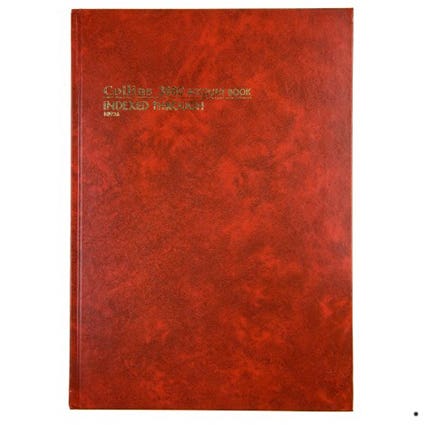Collins Account Book 3880 Series A4 84 Leaf Red Indexed Through 34177400 38806