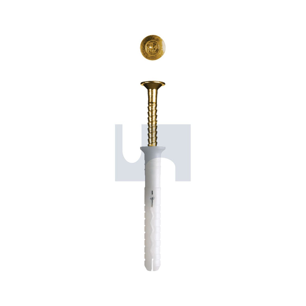 Mnaf Hammer Screw ZP Skirting Board Fixing Yellow 5 30/5 - Pk 100_40088875_MUNMNAFY11225139