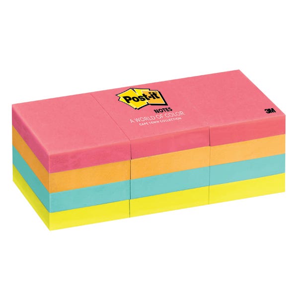 Post-It Notes 653-An 35X48mm Capetown Assorted Pack 1200 14189300 33048
