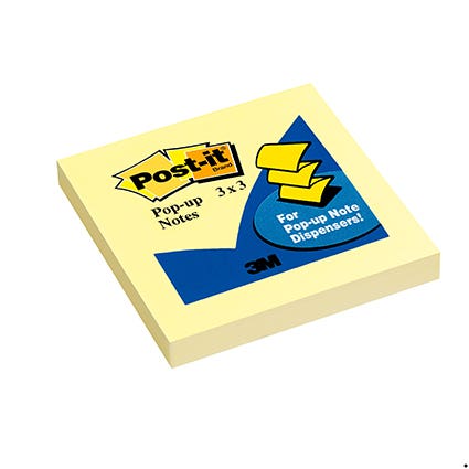 Post-It Notes R330-Yw Pop Up 76X76mm Canary Yellow Pack 12 16193829 PI70071068814