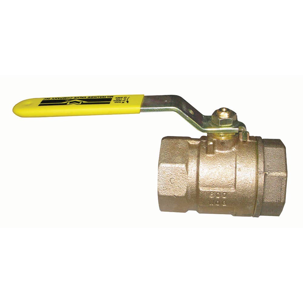Ball Valve Bronze 2 Piece Reduced Port Low Pressure 1 NPT 600psi 6538005 BA100-1