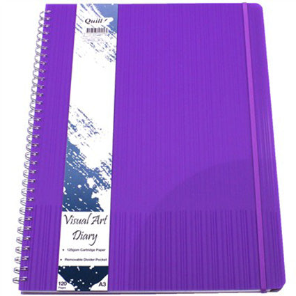 Quill Diary Visual Art Premium Pp A3 120 Pages Violet_9021020_100851319
