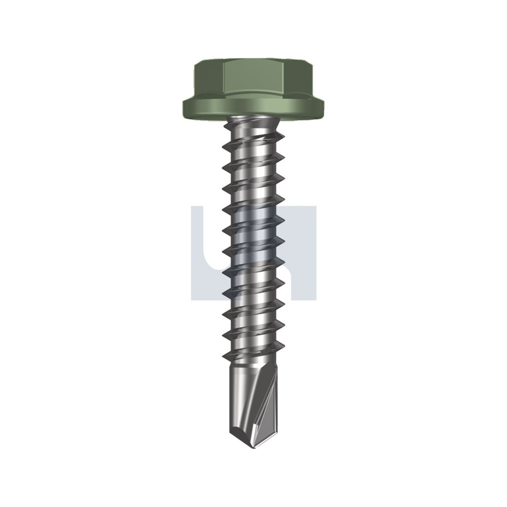 Sds Flg Hex Hd Pale Eucalypt-Cl4 #10-16 25 - Pk 1000_40095386_TPEM4FH1016025