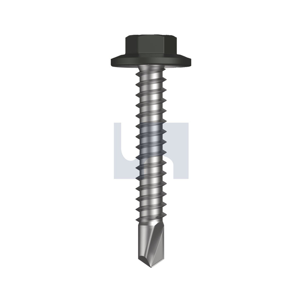 Metal Sds Flg Hex Hd Woodland Grey (Thunder) -Cl4 As3566 #12-14 35 - Pk 50_40096449_FSTWGM4FH1214035
