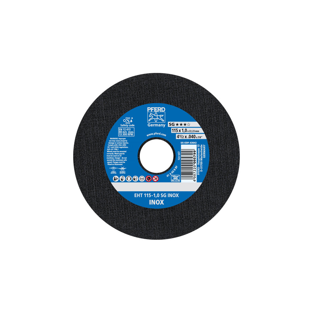Cut-off wheel EHT 115x1.0x22.23 mm flat Performance Line SG INOX for SS_40108532_61340416