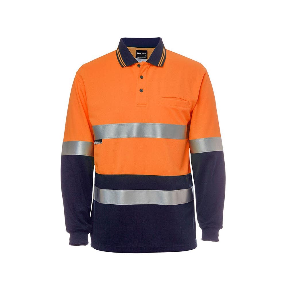 JBS HiVis L/S (D+N) Cotton - Org/Nvy - 2XL_36014141_6HMCB-O/N-2XL