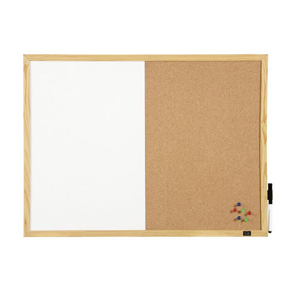 Whiteboard/Corkboard 900X600 Economy Combo_735005100_QTNNCC0906