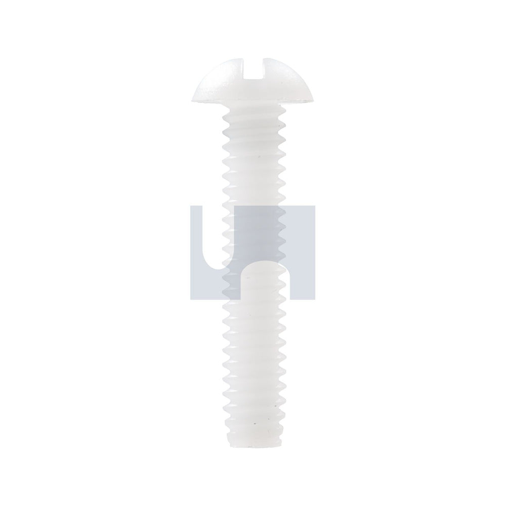 Unc Round Slot Machine Screw Nylon Natural Hec 10-24 Unc 1 - Pk 100_40093104_MS66OS10240100