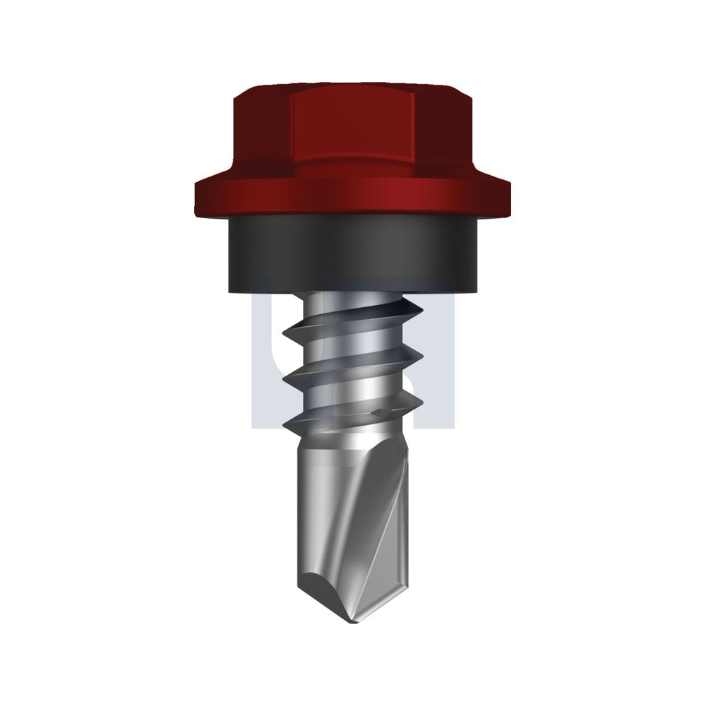 Metal Sds Hex Hd + Washer Manor Red (Scoria) -Cl4 As3566 #8-18 12 - Pk 100_40095212_TMRM4SH0818012